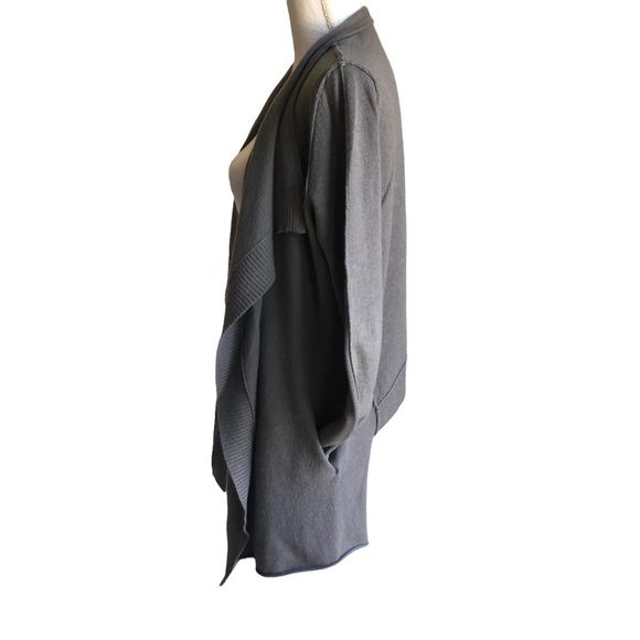 360 Cashmere Open Drape Gray Cardigan Small - Picture 2 of 10
